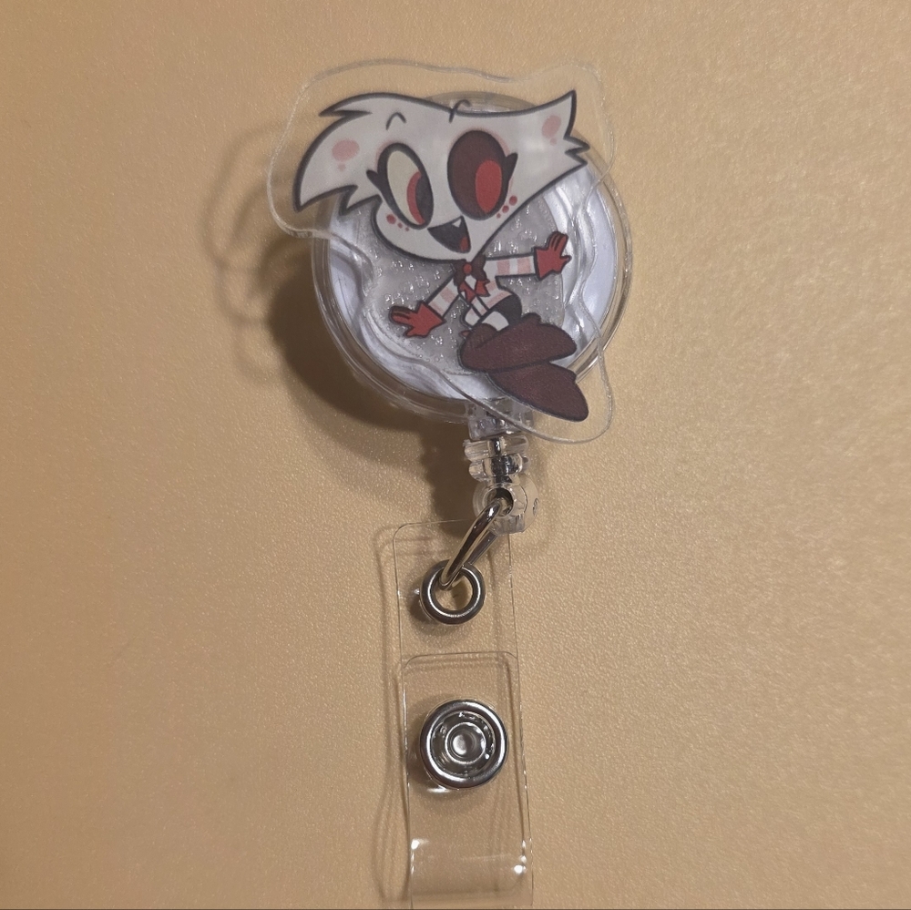 Angel Dust Hazbin Hotel Badge Reel Handmade /‎ Fanmade